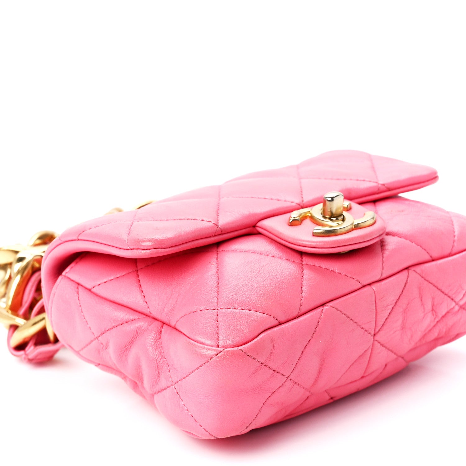 Chanel Lambskin Quilted Mini Funky Town Flap Pink 11 of 12
