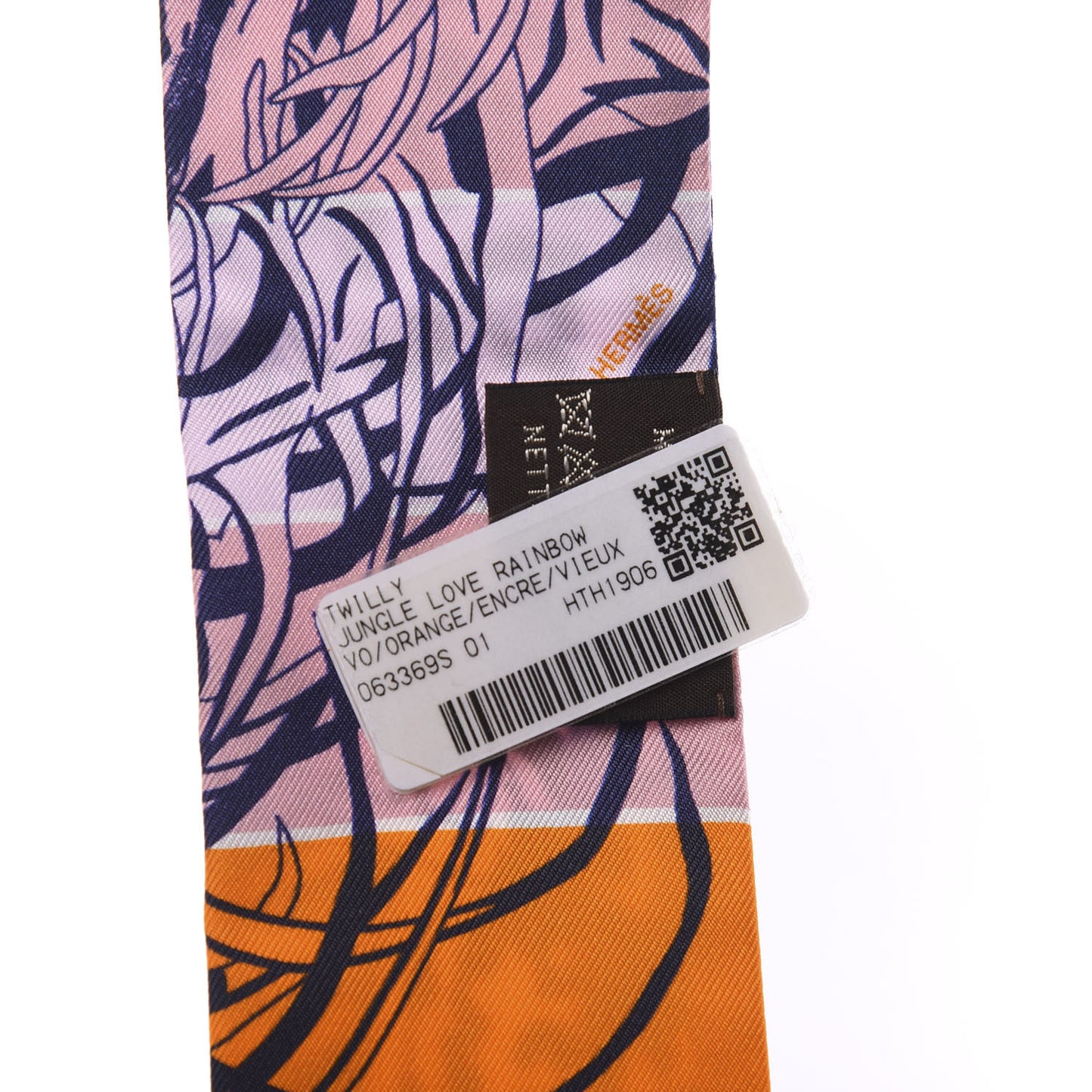 Silk Jungle Love Rainbow Twilly Orange Encre Vieux Rose