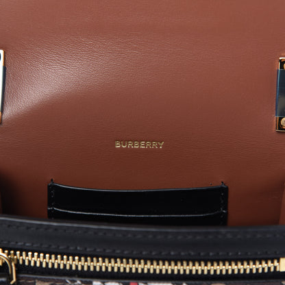 Burberry E-Canvas Monogram Stripe Robin Bag Bridle Brown 8 of 9