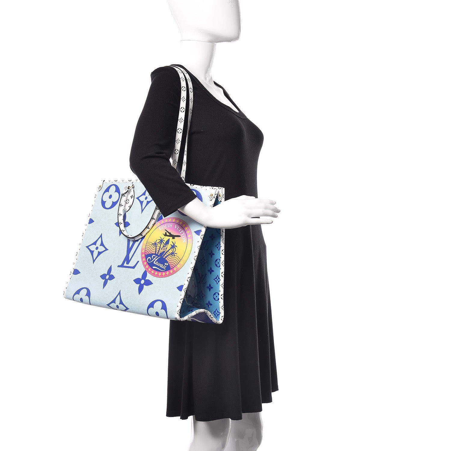 Louis Vuitton Monogram Giant Hawaii Onthego Blue 3 of 12