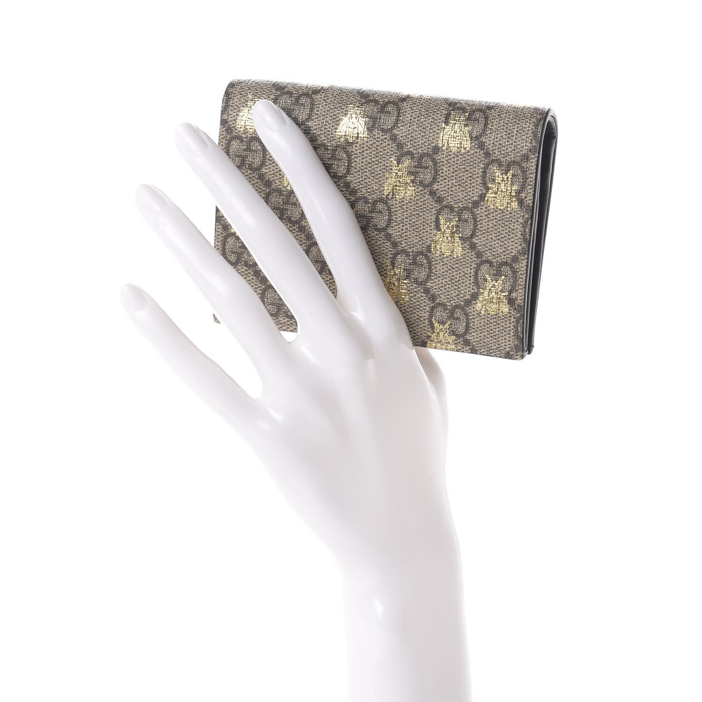 GG Supreme Monogram Bee Print Card Case