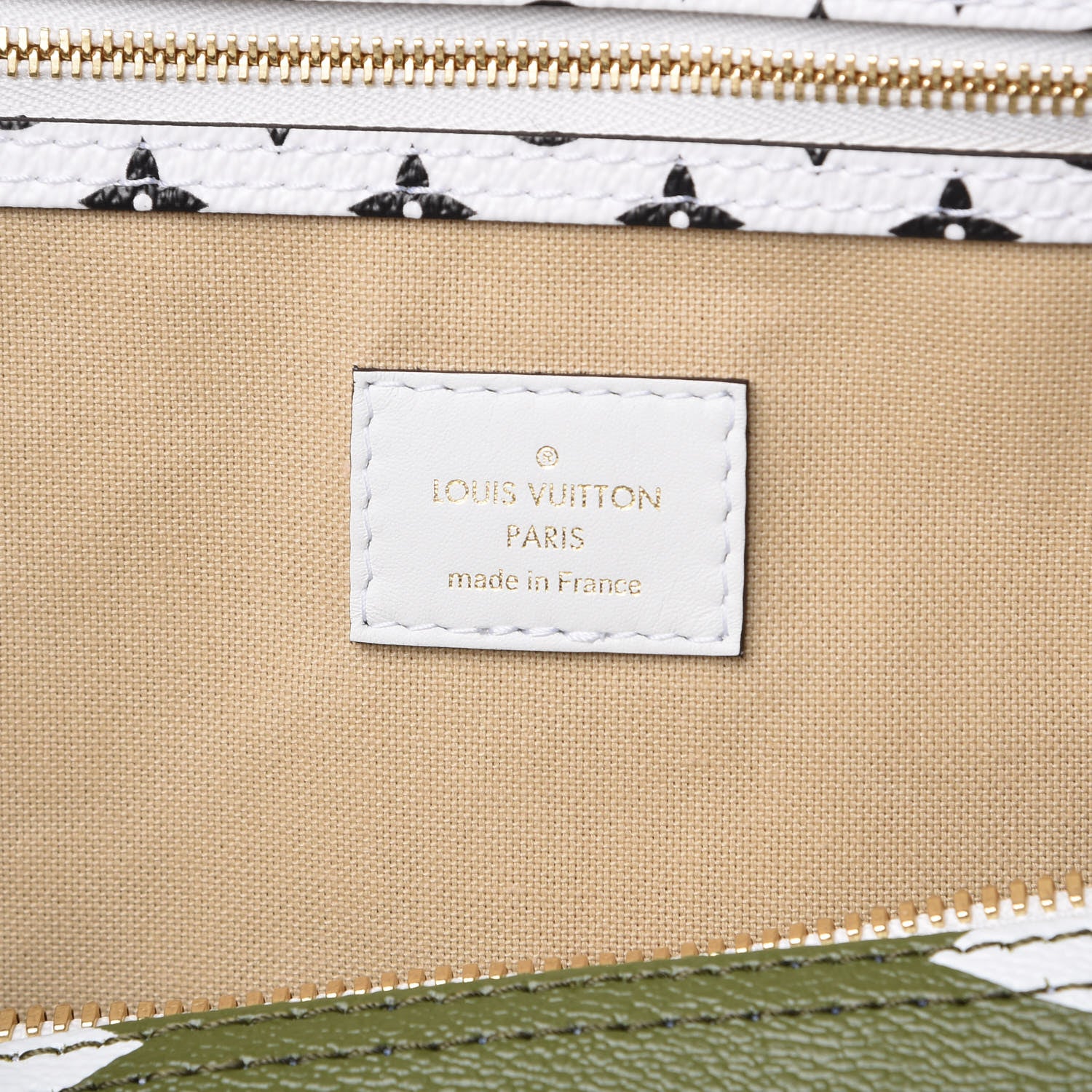 Louis Vuitton Monogram Giant Keepall Bandouliere 50 Kaki Beige 6 of 12