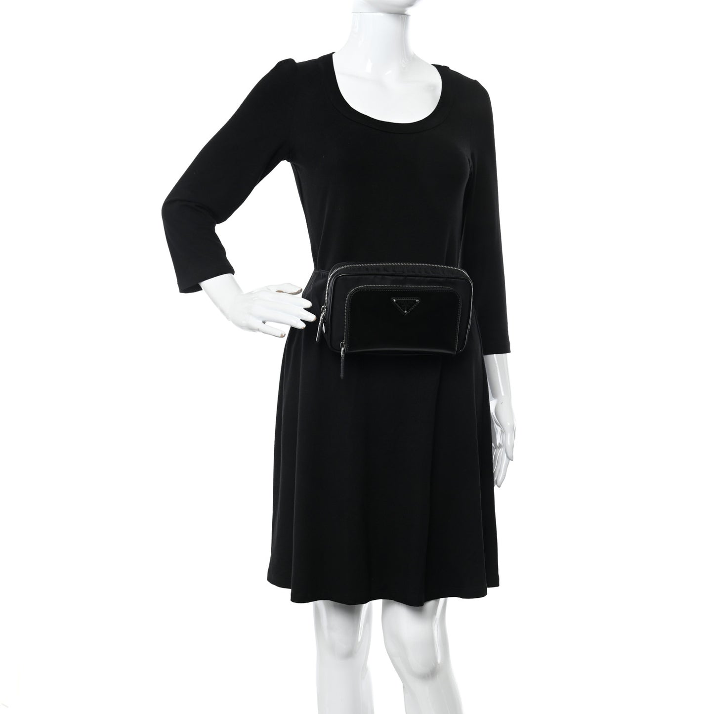 Re-Nylon Spazzolato Belt Bag Black