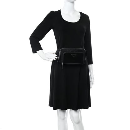 Prada Re-Nylon Spazzolato Belt Bag Black 3 of 9