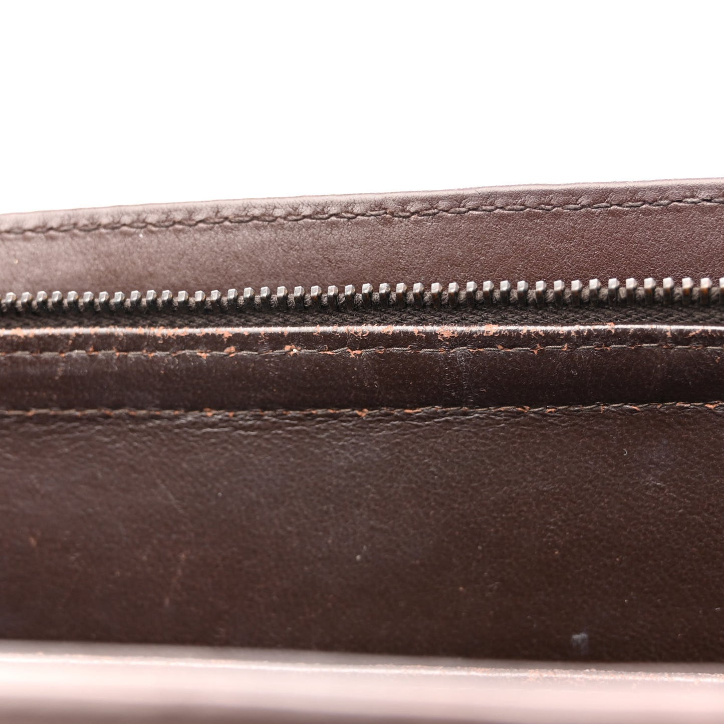 Lambskin CC Top Handle Bag Dark Brown