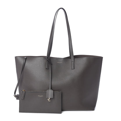 Saint Laurent Calfskin Large Shopping Tote Dark Grey 1 of 8