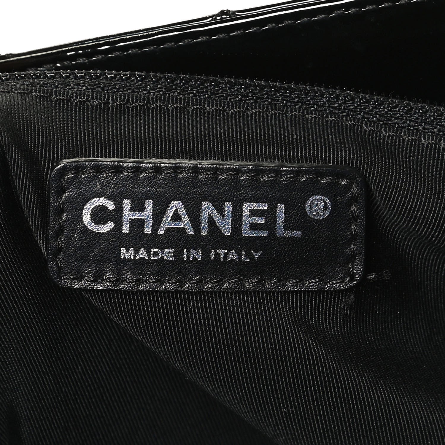 Chanel Patent Quilted Grand Shopping Tote GST Black 6 of 10