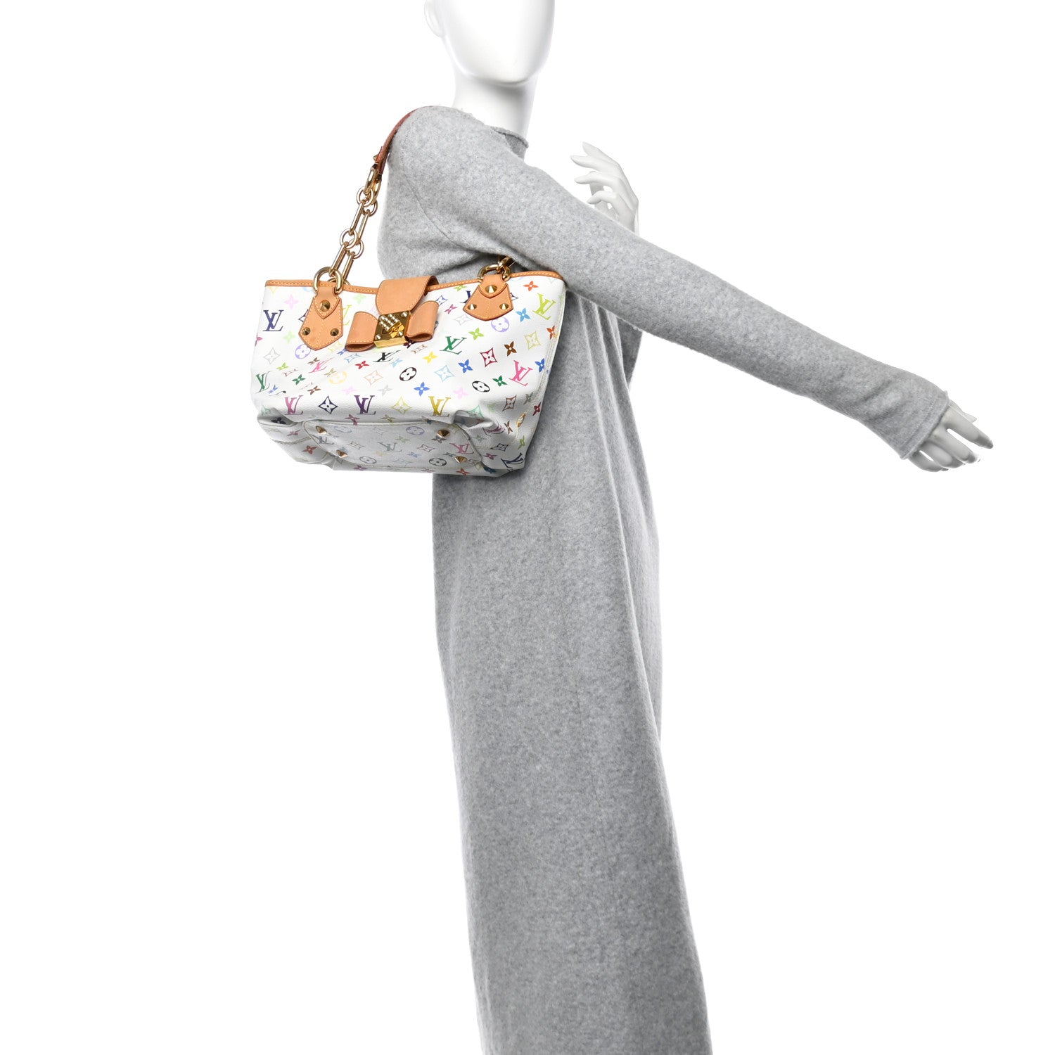 Louis Vuitton Monogram Multicolor Annie MM White 2 of 12