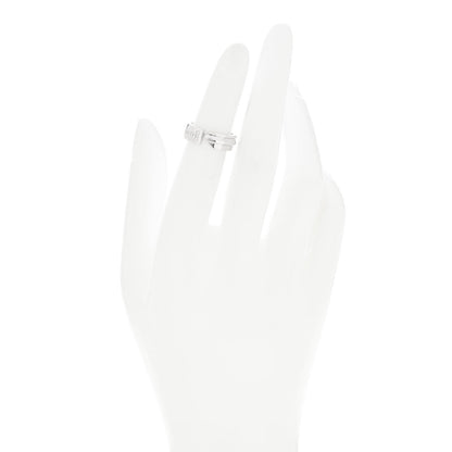 Tiffany 18K White Gold Diamond Modern Keys Ring 46 3.75 2 of 5
