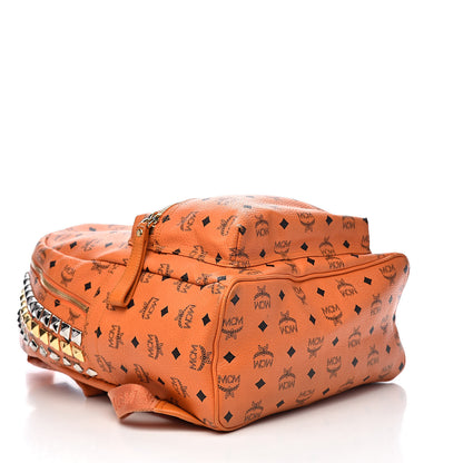 MCM Visetos Side Stud Medium Stark Backpack Orange 4 of 9