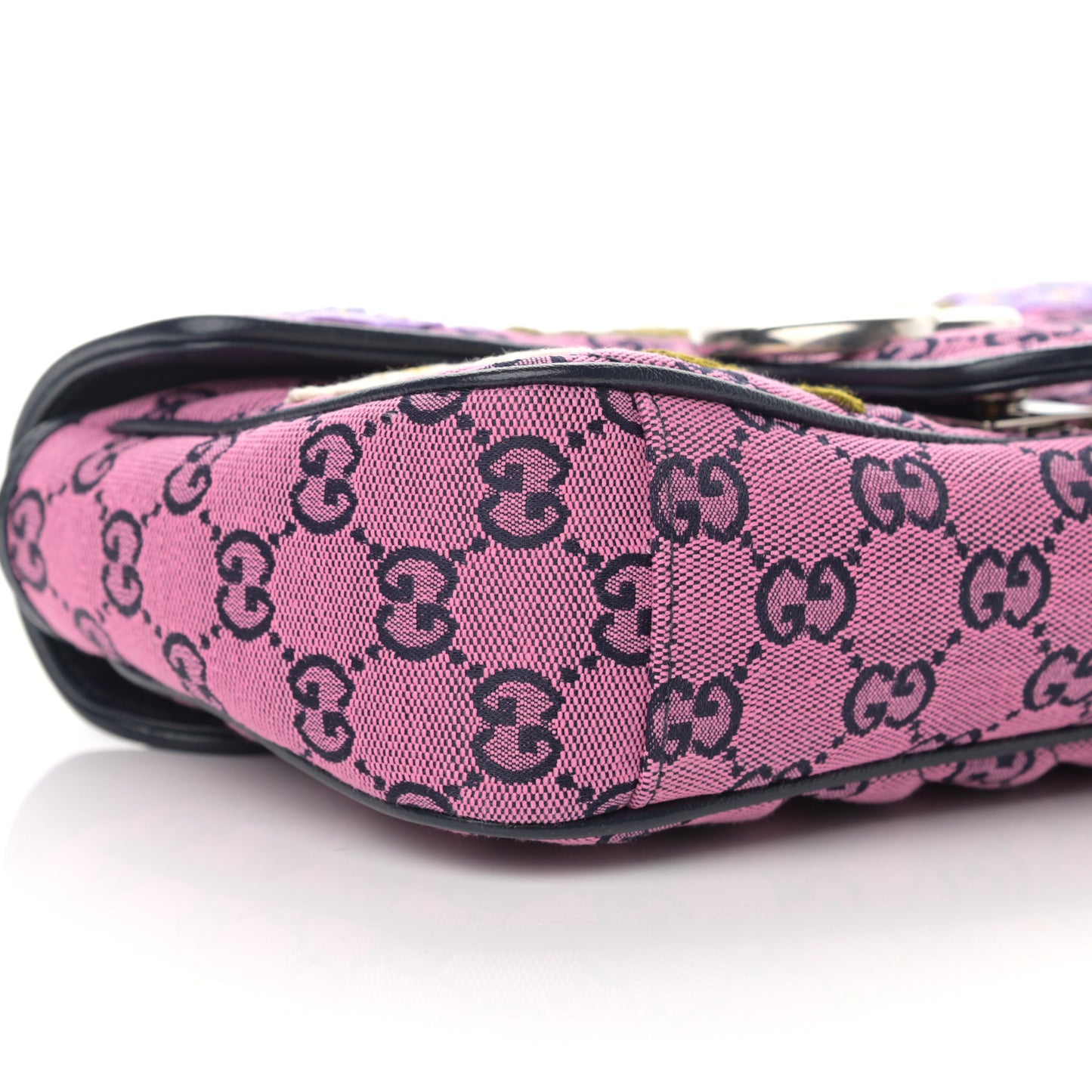 Monogram Multicolor Matelasse Diagonal Floral Embroidered Small GG Marmont Shoulder Bag Pink Blue Ivory Green Lilac