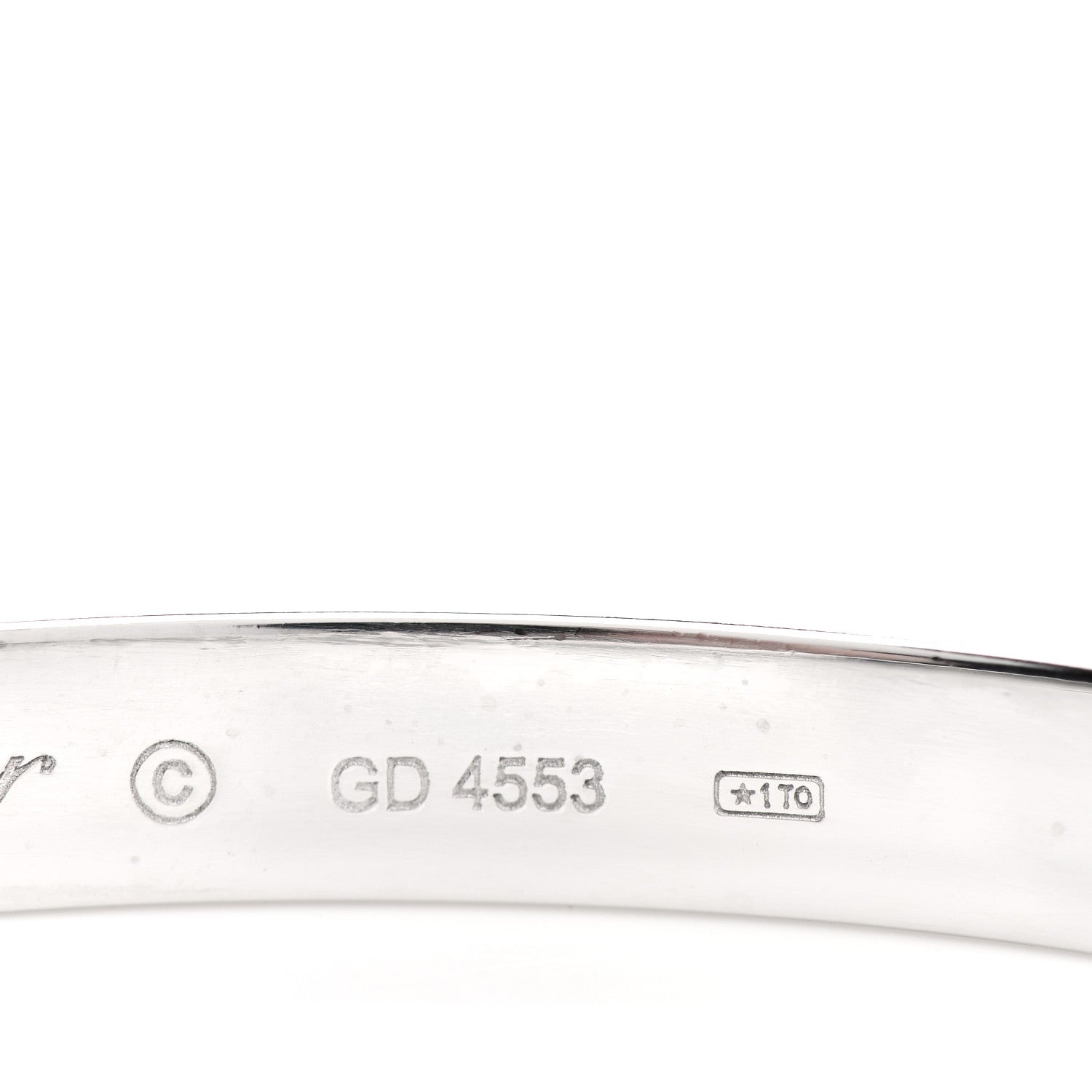 Cartier 18K White Gold LOVE Bracelet 19 6 of 8