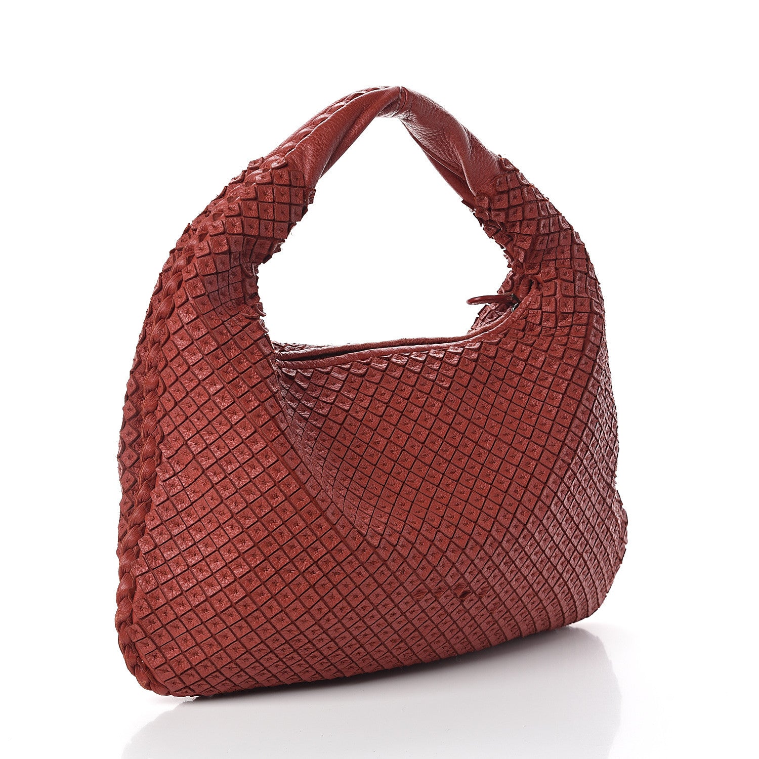 Bottega Veneta Nappa Medium Veneta Hobo Burnt Red 2 of 8