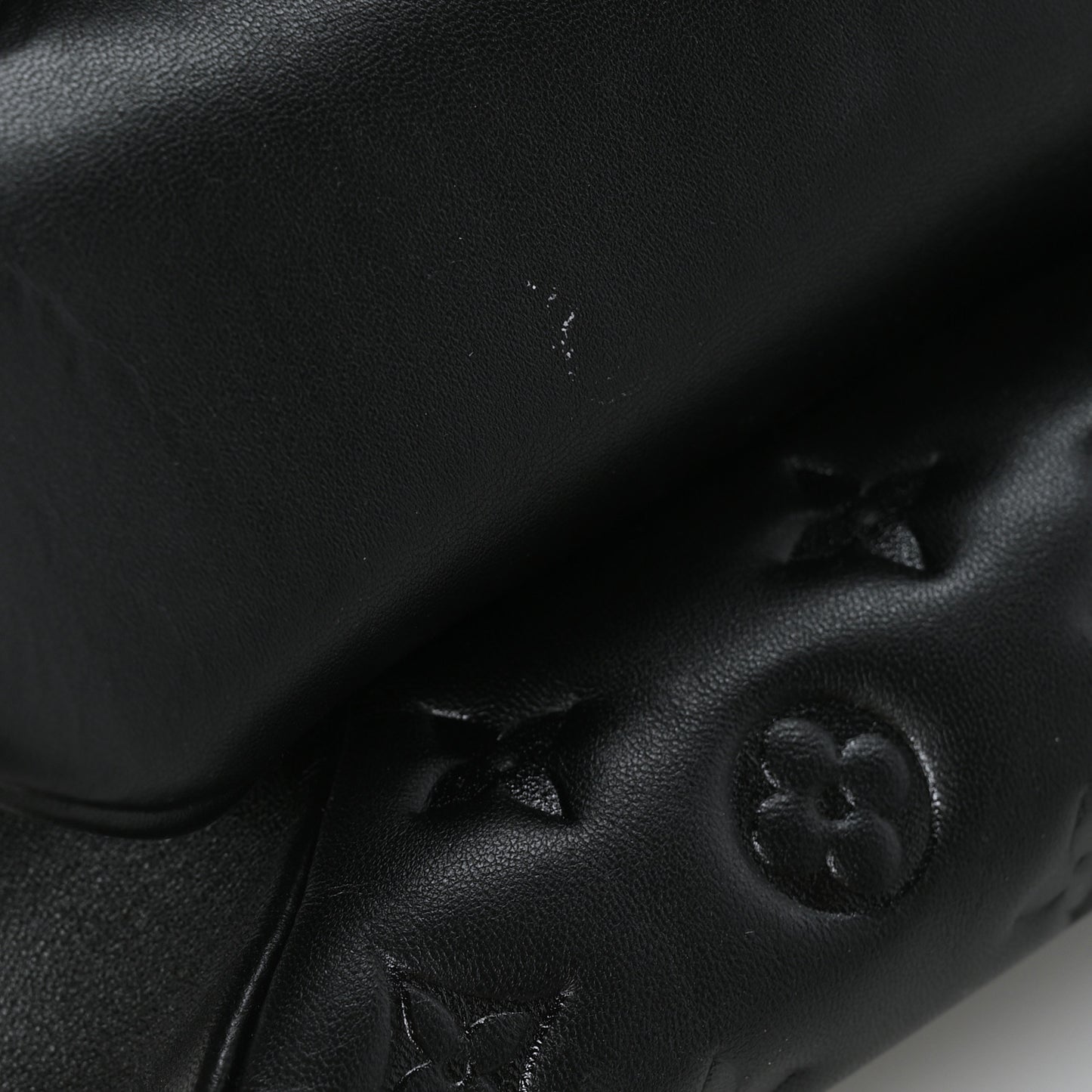 Lambskin Embossed Monogram Coussin MM Black