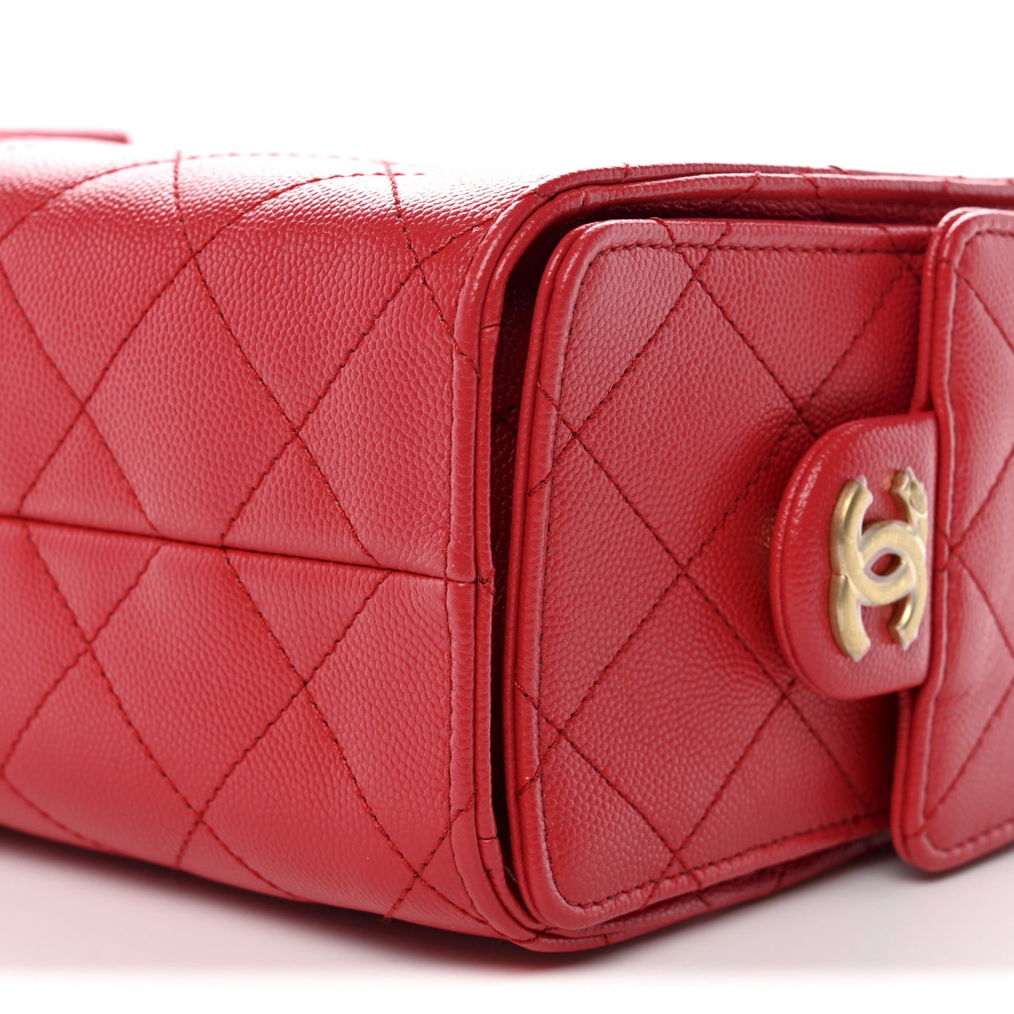 Caviar Quilted Mini Chanel 25 Handbag Red
