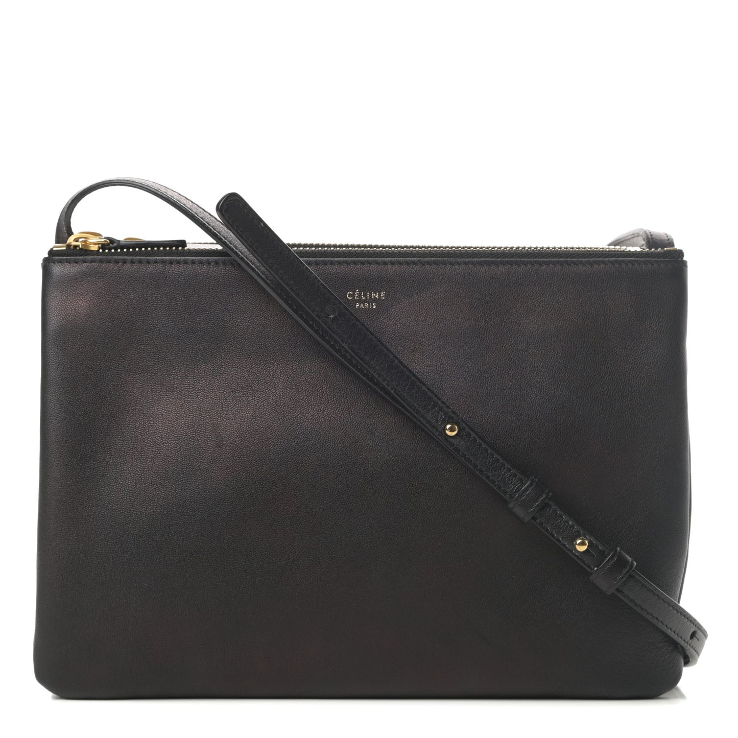 Lambskin Large Trio Crossbody Bag Black