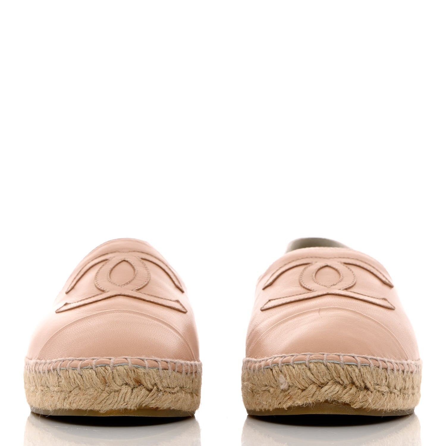 Chanel Lambskin CC Espadrilles 41 Beige 2 of 14