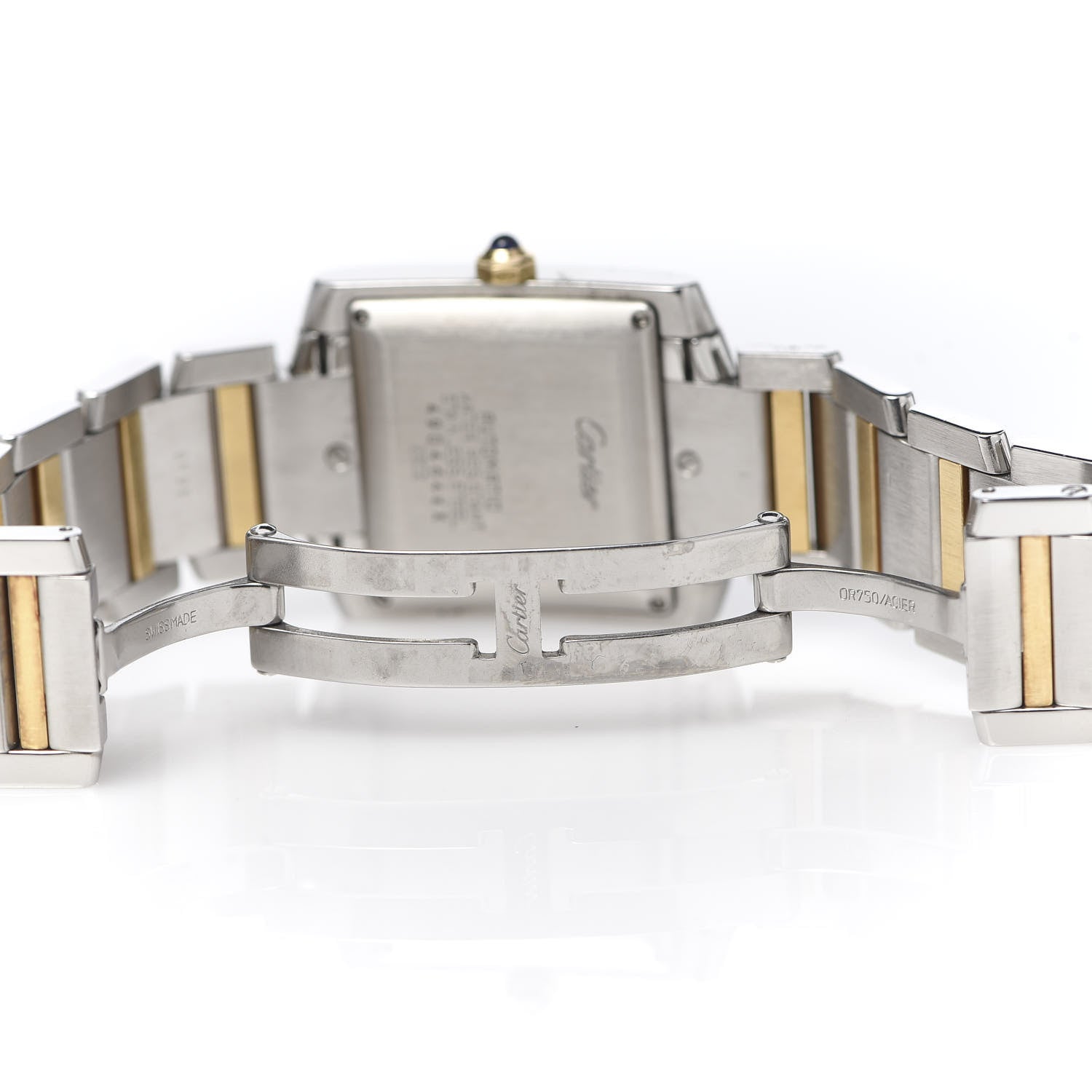 Cartier Stainless Steel 18K Yellow Gold 28mm Tank Francaise Automatic Watch 6 of 6