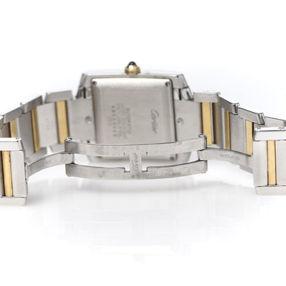 Cartier Stainless Steel 18K Yellow Gold 28mm Tank Francaise Automatic Watch 6 of 6