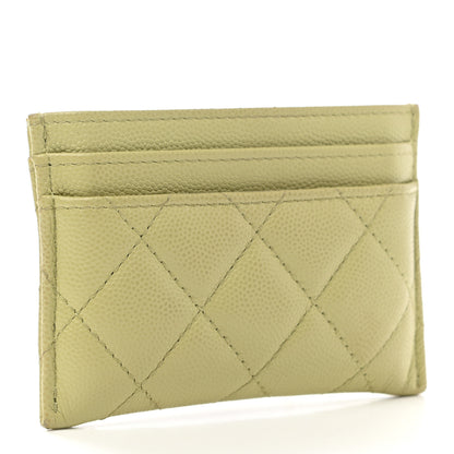 Chanel Caviar Quilted French New Wave Card Holder Light Green 3 of 8