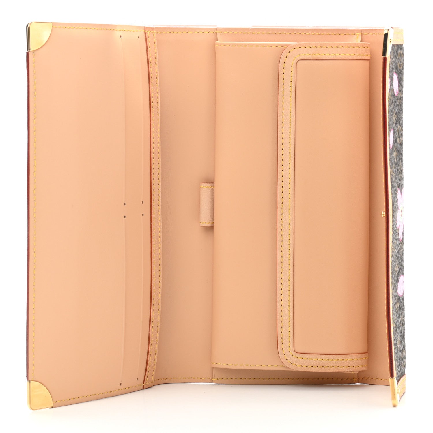 Louis Vuitton Monogram Cherry Blossom Porte Tresor International Wallet Brown 5 of 7
