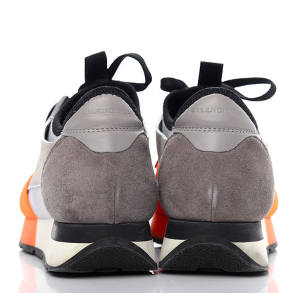 Balenciaga Calfskin Neoprene Mesh Womens Race Runner Sneakers 35 Grey Orange 7 of 10