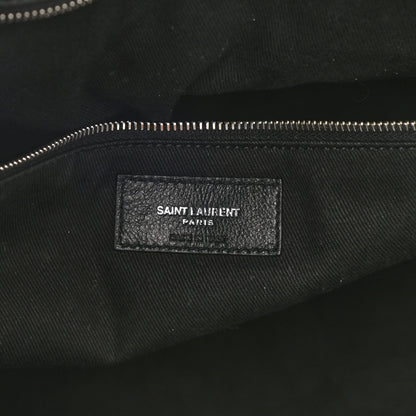 Saint Laurent Grained Calfskin Medium Souple Sac De Jour Duffle Black 6 of 9