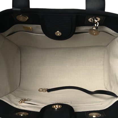 Chanel Mixed Fibers Small Deauville Tote Black 6 of 12