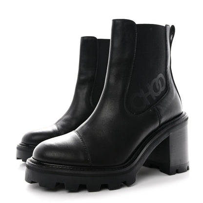 Jimmy Choo Calfskin Lug Sole Boots 36 Black 3 of 8