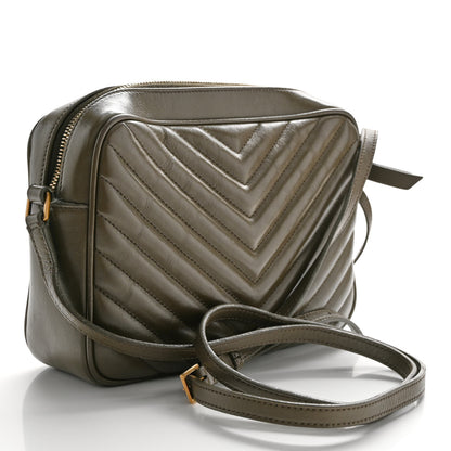 Saint Laurent Calfskin Matelasse Monogram Lou Camera Bag Military Olive 3 of 11