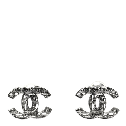 Chanel CC Chain Earrings Dark Silver 1 of 4