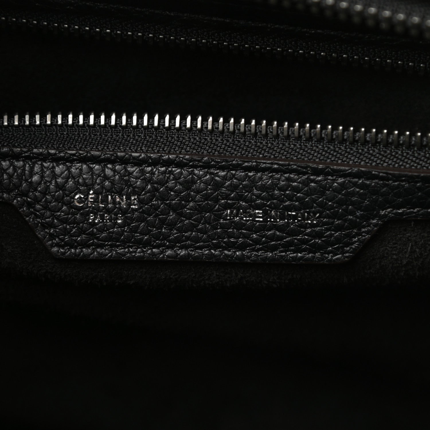 Celine Drummed Calfskin Mini Luggage Black 6 of 9