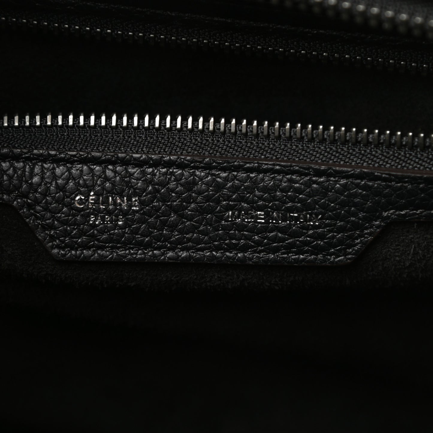 Drummed Calfskin Mini Luggage Black