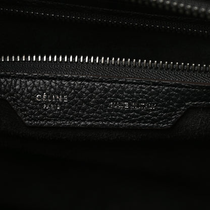 Celine Drummed Calfskin Mini Luggage Black 6 of 9