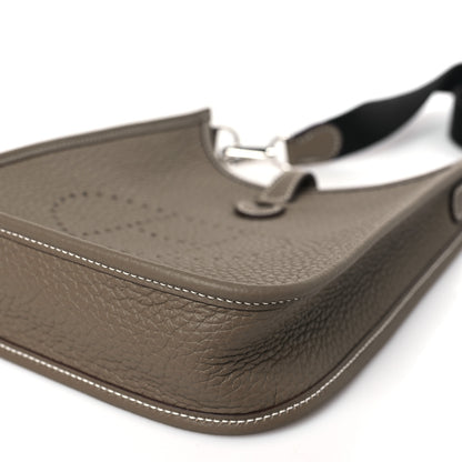 Hermes Taurillon Clemence Amazone Evelyne TPM Etoupe Bleu Indigo 9 of 10