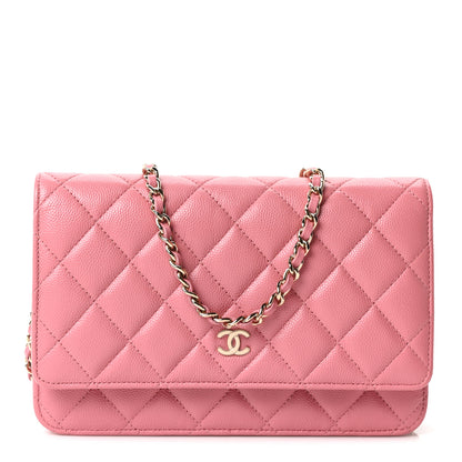 Chanel Caviar Quilted Wallet on Chain WOC Light Pink 1 of 11