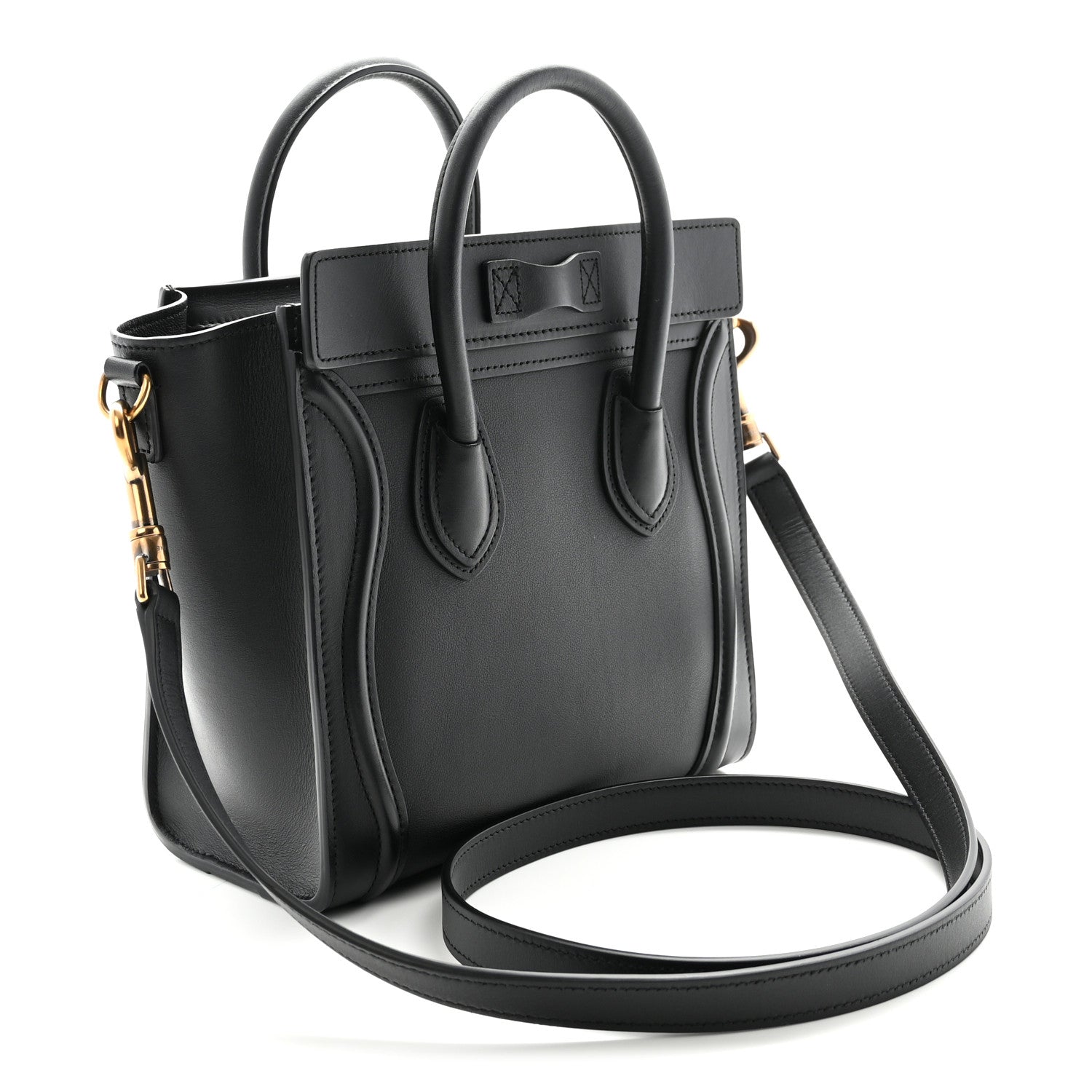 Celine Smooth Calfskin Nano Luggage Black 3 of 11