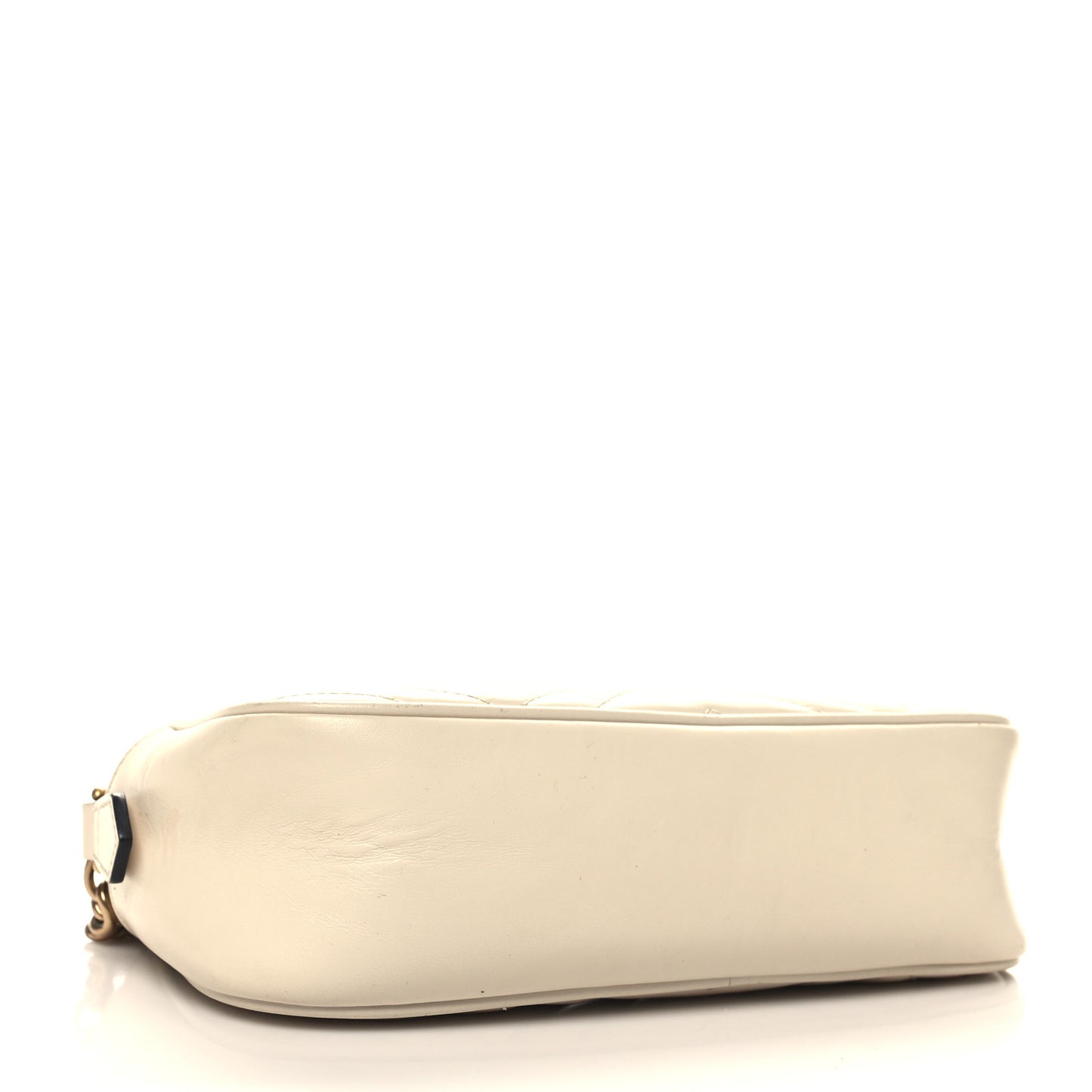 Calfskin Matelasse Small GG Marmont Chain Shoulder Bag White