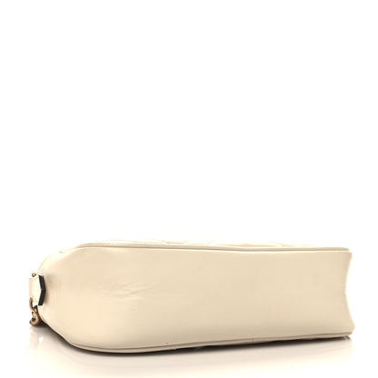 Gucci Calfskin Matelasse Small GG Marmont Chain Shoulder Bag White 4 of 13