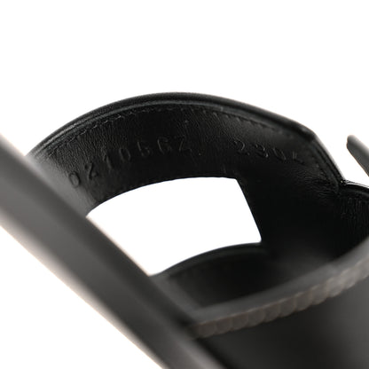 Hermes Box Calfskin Oran Sandals 35 Black 9 of 10