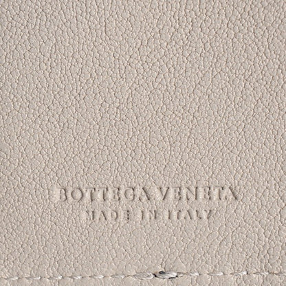 Bottega Veneta Washed Lambskin Intrecciato Bi-Color Card Case Medium Grey Mist 6 of 16