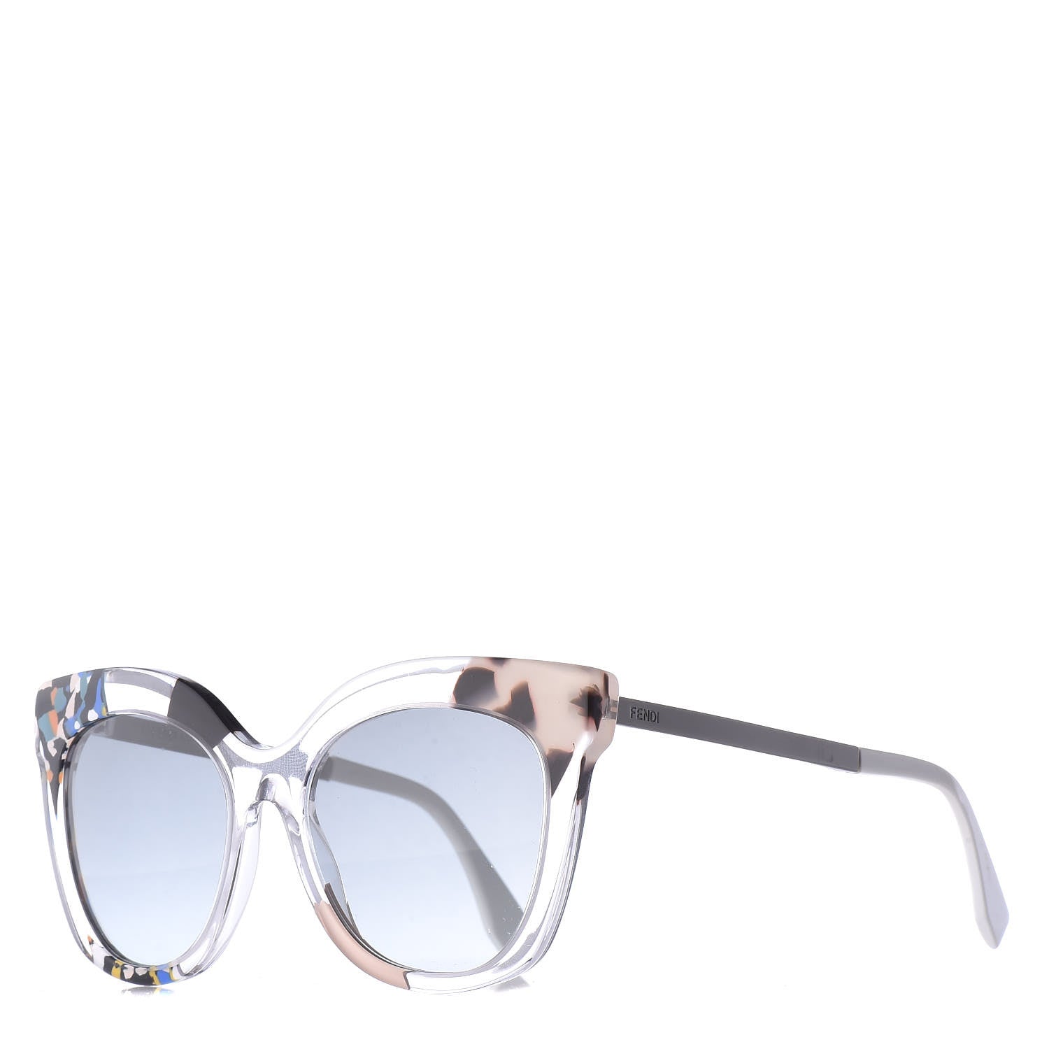Fendi Oversized Jungle Sunglasses FF 0179/S Transparent Honey 1 of 6