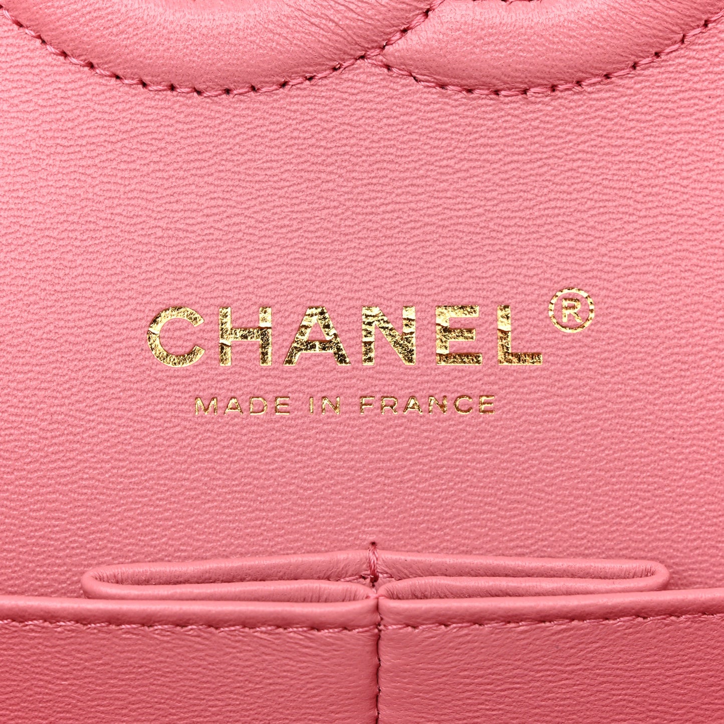 Cloudy Pearly Goatskin Quilted Medium Double Flap Pink