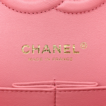 Chanel Cloudy Pearly Goatskin Quilted Medium Double Flap Pink 6 of 11