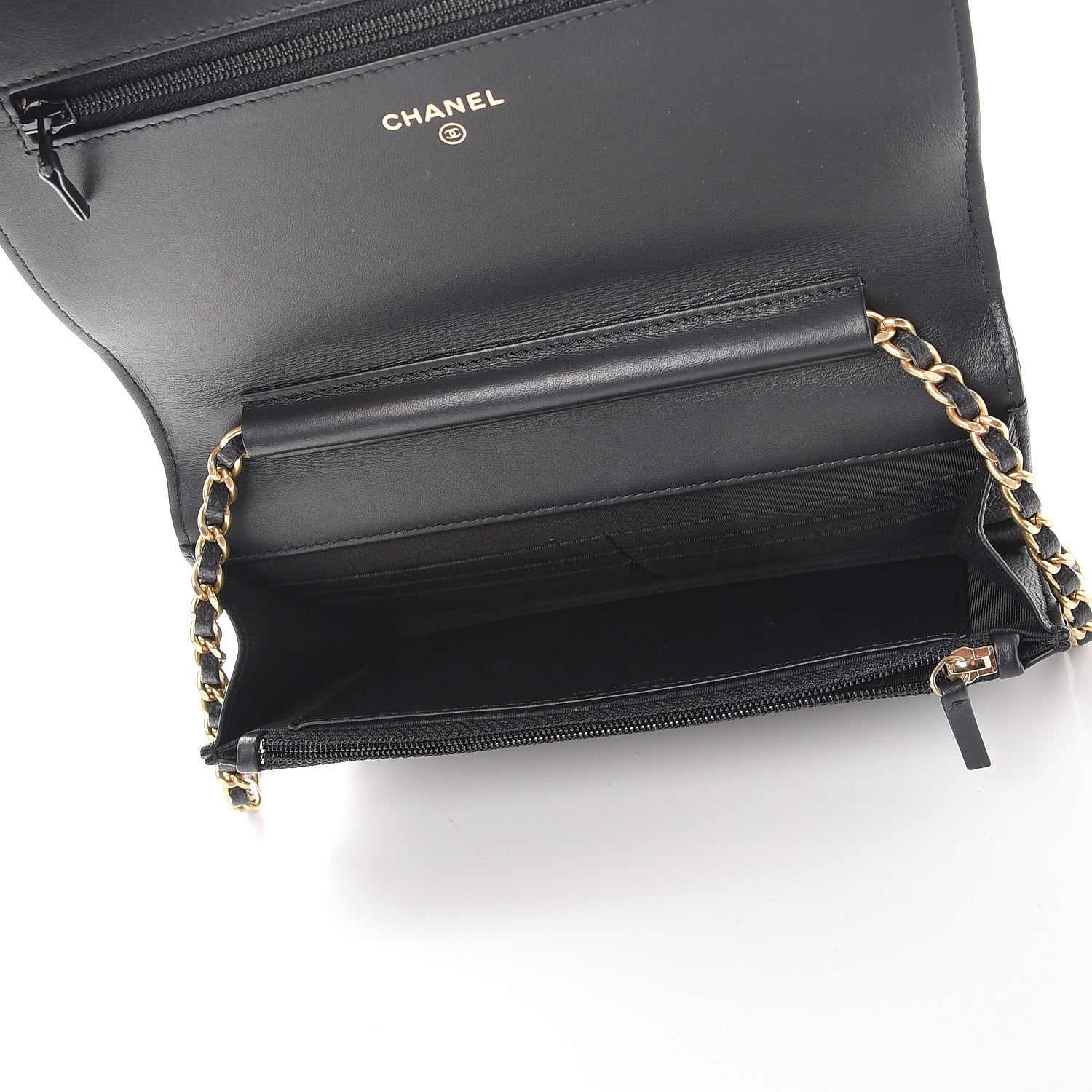 Chanel Caviar Quilted Boy Wallet On Chain WOC Black 5 of 10