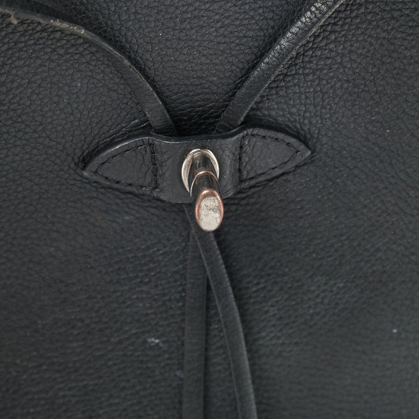 Calfskin Lockme Backpack Black