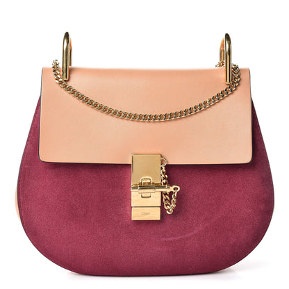 Chloe Suede Smooth Calfskin Drew Shoulder Bag Misty Beige 1 of 15