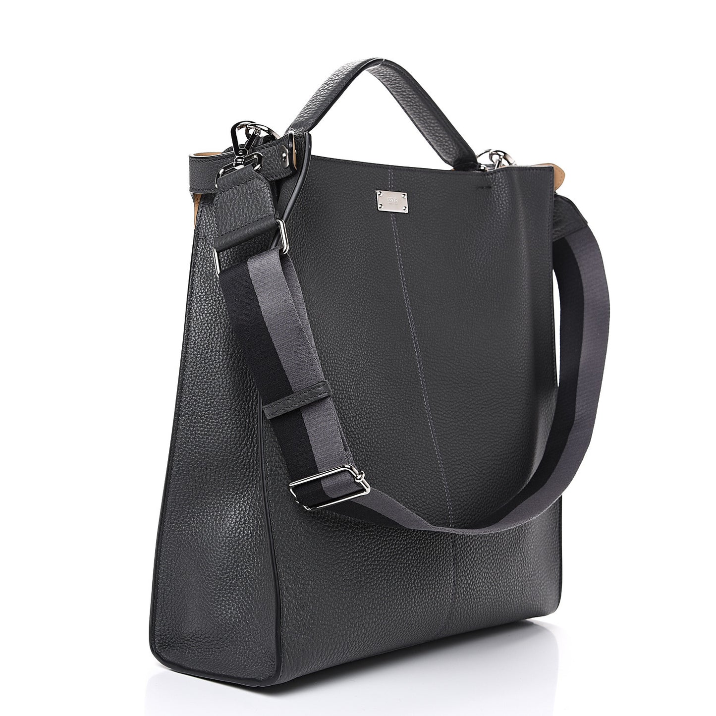 Cuoio Romano Glazed Fabric FF 1974 Peekaboo X-Lite Fit Asfalto Mou Black