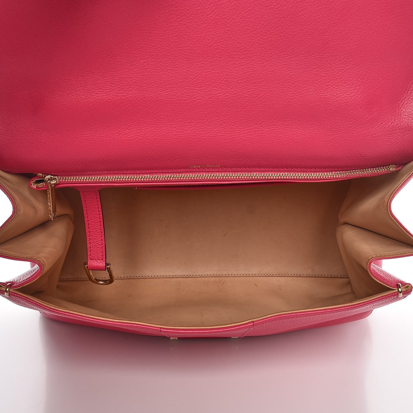 Grained Calfskin GM Brillant Satchel Fuchsia