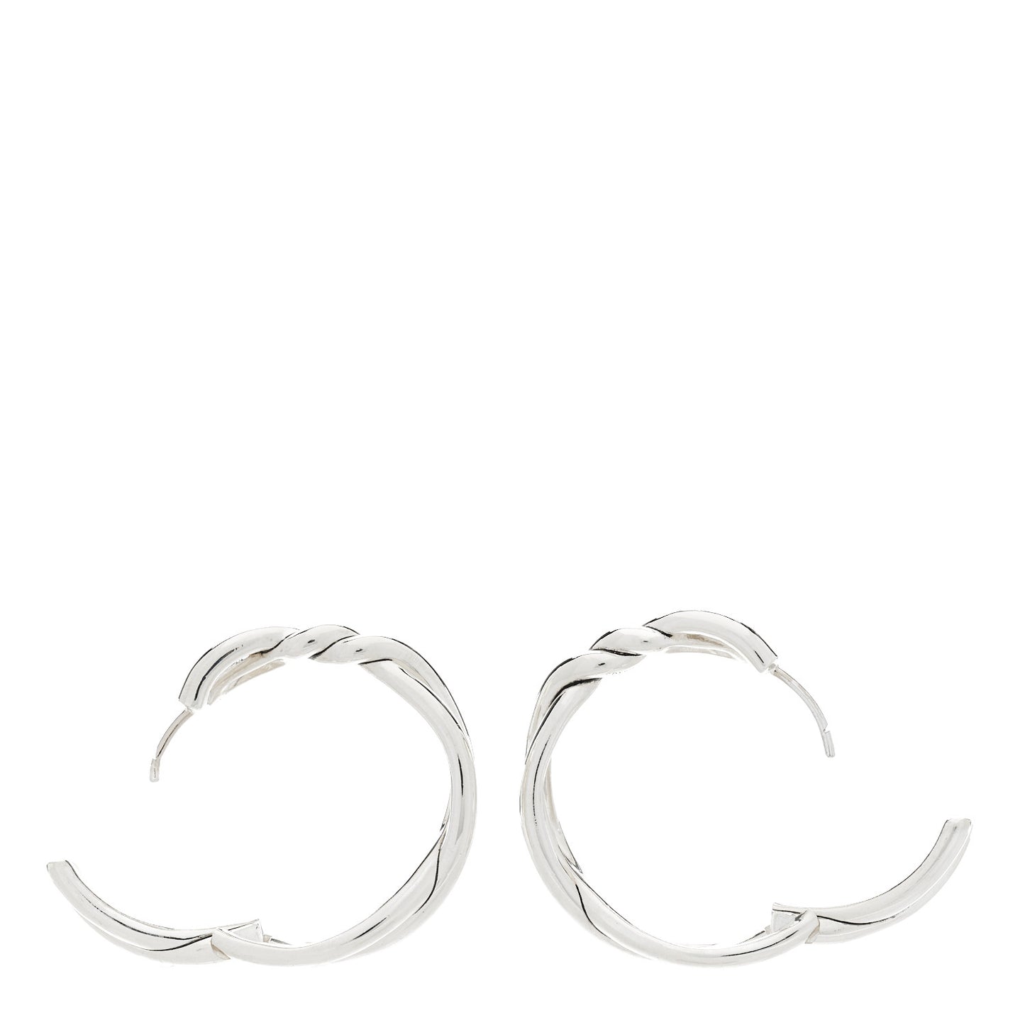Sterling Silver 30mm Continuance Hoop Earrings